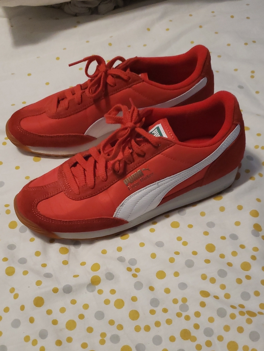 Puma Red Sneakers with White Formstrip